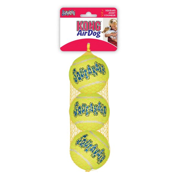 Kong Air Squeaker Tennis Balls - Extra Small, 3-pack