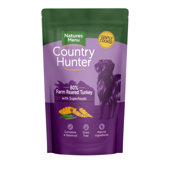 Natures Menu Country Hunter Superfood Dog Pouch 6 x 150g Turkey